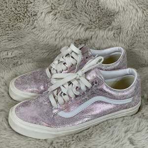 WOMEN'S 10.5/MEN’S 9 VANS OLD SKOOL CRACKED LEATHER ROSE GOLD SHOES SNEAKERS